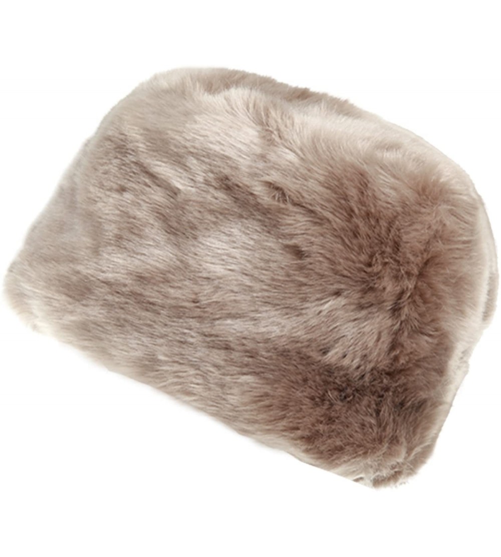 Bomber Hats Women Winter Faux Fur Russian Cossack Style Hat - Khaki - CI12O4TTK2N $15.13