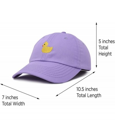 Baseball Caps Cute Ducky Soft Baseball Cap Dad Hat - Xxs / Xs / S - Lavender - CT18LXQLG9A $10.55