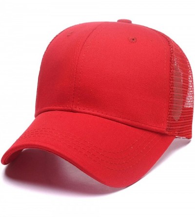 Baseball Caps Custom Hats-Fashion Ponytail Hat for Women Men Funny Messy Buns Mesh Trucker Baseball Hats Snapback Visors - Re...