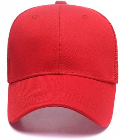 Baseball Caps Custom Hats-Fashion Ponytail Hat for Women Men Funny Messy Buns Mesh Trucker Baseball Hats Snapback Visors - Re...