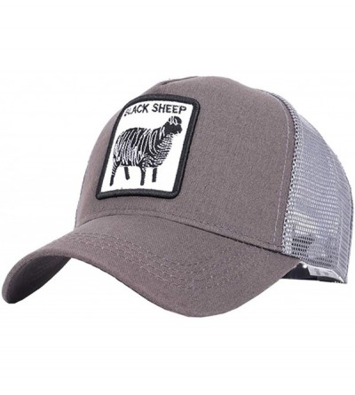 Baseball Caps Wolf-Hats Animal Trucker Hat Snapback Baseball Cap - Sheep(grey) - C218OQO6IHY $14.22