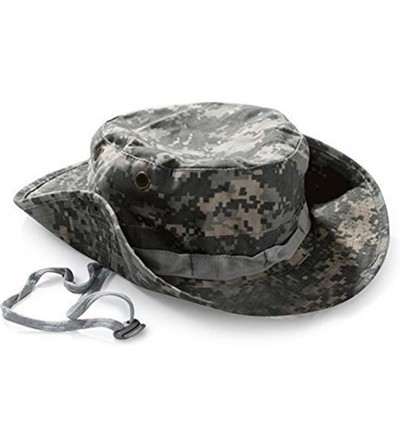 Sun Hats Outdoor Fishing Hat Sun UV Protection Men Foldable Camping Bucket Boonie Cap One Size-22-22.8''/56-58cm - Gray - CU1...