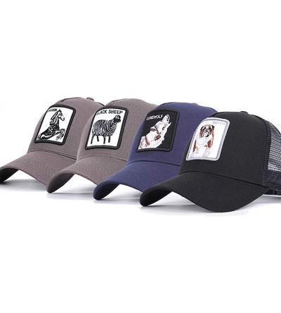 Baseball Caps Wolf-Hats Animal Trucker Hat Snapback Baseball Cap - Sheep(grey) - C218OQO6IHY $14.22