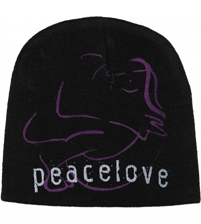 Skullies & Beanies Men's Peacelove Beanie Black - CU11DNTRF55 $21.85