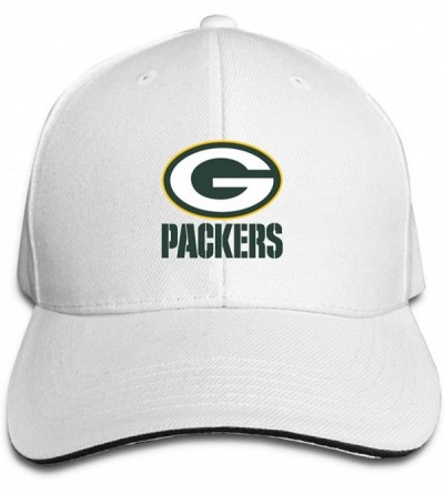 Baseball Caps Green Bay Packers Unisex Baseball Cap Men's Cap Adjustable Baseball Cap for Women-Gray - White - CI18ZKD42KK $8.62