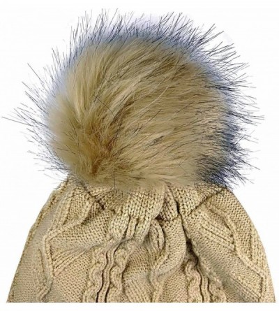 Bucket Hats Womens Slouchy Beanie Winter Hat Knit Warm Snow Ski Skull Cap- Khaki - CK12O7JEX04 $10.39