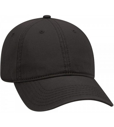 Sun Hats 6 Panel Low Profile Garment Washed Superior Cotton Twill - Black - CC12IVB6QEZ $25.47