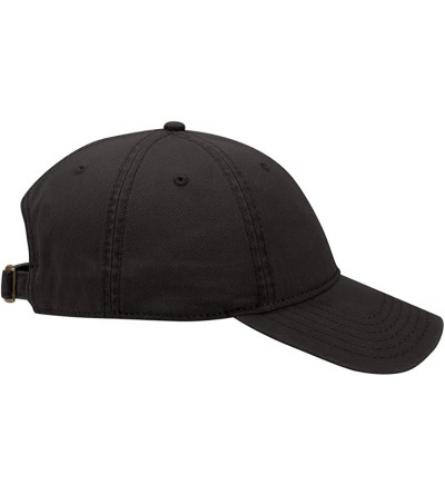 Sun Hats 6 Panel Low Profile Garment Washed Superior Cotton Twill - Black - CC12IVB6QEZ $11.87