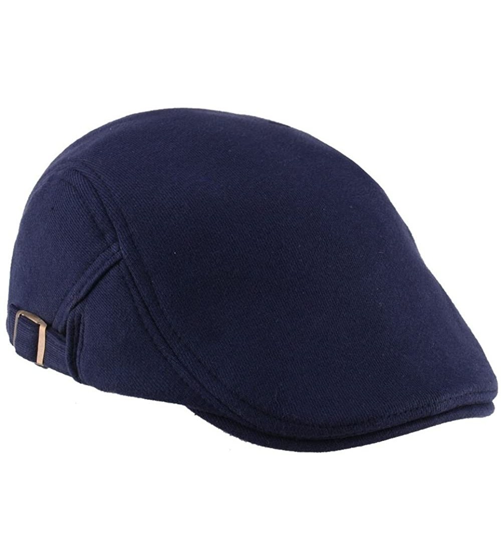 Newsboy Caps Men Women Duckbill Fashion Classic Beret Cabbie Cowboy Flat Hat Golf Driving Cap - Blue - CK187EA0Y06 $7.00