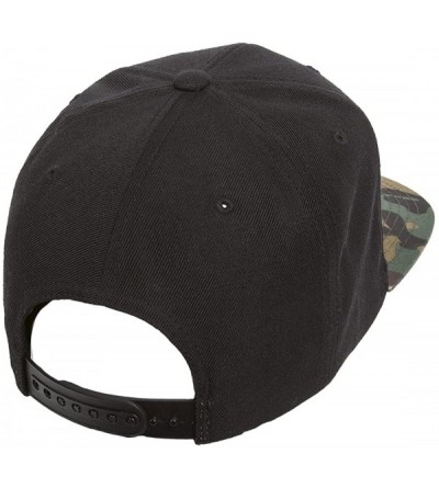 Visors 6-Panel Structured Flat Visor Classic Snapback (6089) - Black/Camo - CT12JXBHXB7 $12.90