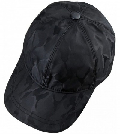 Baseball Caps Baseball Cap Hat- Adjustable Ball Caps Camo Hats Fishing Hunting Sun Cap - Black - CX18CGRERY7 $13.53