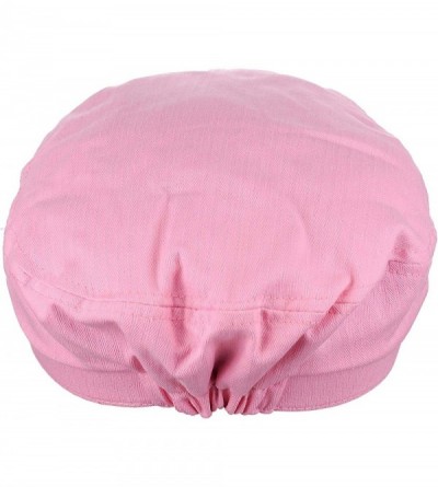 Newsboy Caps Unisex 100% Cotton Greek Fisherman Sailor Fiddler Driver Cap Hat - Pink - C218RN3EOLW $13.85