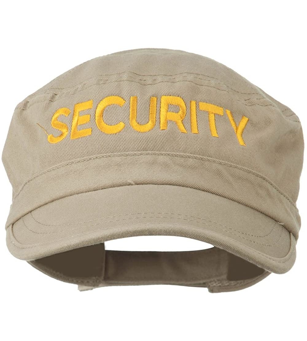Baseball Caps Security Embroidered Enzyme Army Cap - Khaki - CU11V0OEU17 $29.00