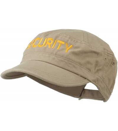 Baseball Caps Security Embroidered Enzyme Army Cap - Khaki - CU11V0OEU17 $29.00