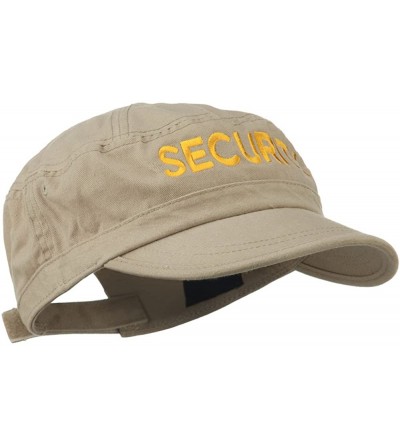 Baseball Caps Security Embroidered Enzyme Army Cap - Khaki - CU11V0OEU17 $29.00