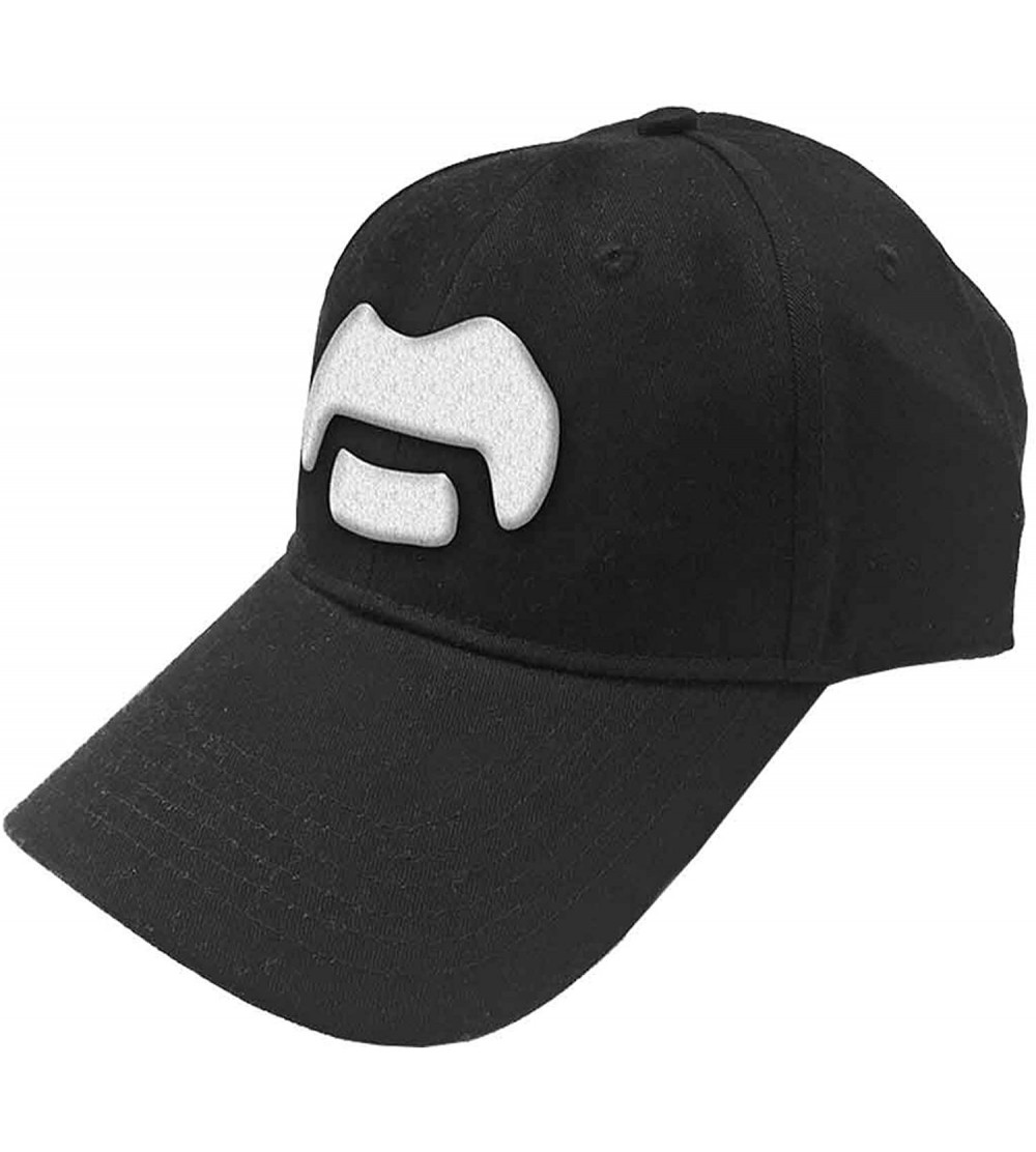 Baseball Caps Baseball Cap White Moustache Official Black Strapback - CF18ZTMQN47 $18.31