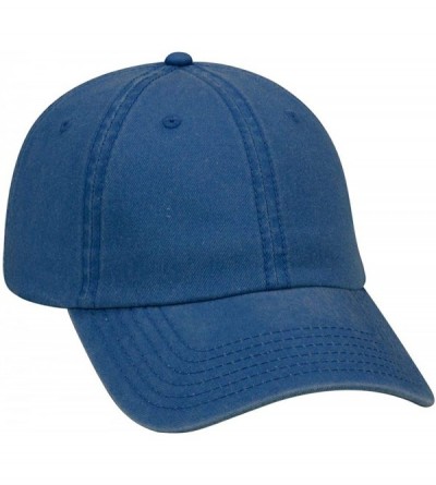 Baseball Caps Garment Washed Pigment Dyed Cotton Twill 6 Panel Low Profile Dad Hat - Royal - C0180D7YAQ9 $13.67