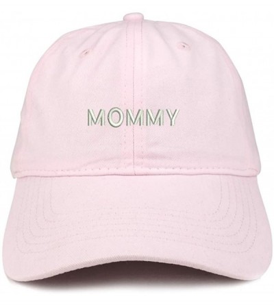 Baseball Caps Mommy Embroidered Soft Crown 100% Brushed Cotton Cap - Lt-pink - CT18SR0XY45 $33.83