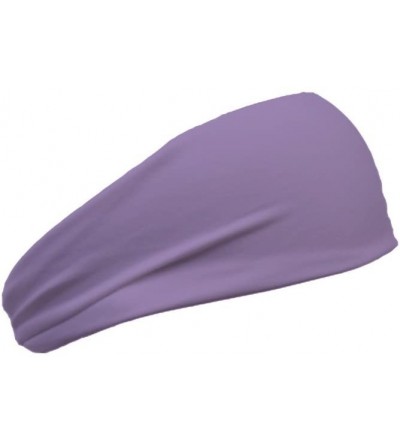 Headbands Womens 3 Inch Flatback Moisture Wicking Workout Sweatband - Lavender - CV12ITCCCTJ $18.70