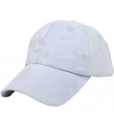 Baseball Caps Big Sale Women's Mens Hip-Hop Baseball Cap Solid Snapback Outdoor Hat Sky Blue - CJ12HD1SLD3 $20.50
