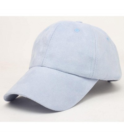 Baseball Caps Big Sale Women's Mens Hip-Hop Baseball Cap Solid Snapback Outdoor Hat Sky Blue - CJ12HD1SLD3 $11.71