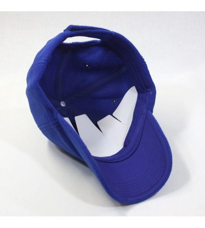 Baseball Caps Micro Fleece Low Profile Adjustable Baseball Caps Beanie Balaclava Neck Gaiters - Royal - CW12OCABP29 $9.24