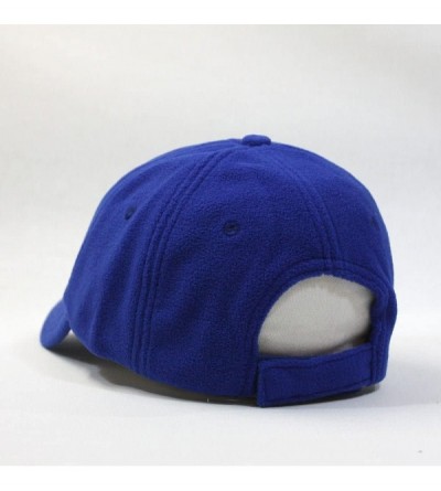 Baseball Caps Micro Fleece Low Profile Adjustable Baseball Caps Beanie Balaclava Neck Gaiters - Royal - CW12OCABP29 $9.24