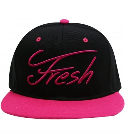 Baseball Caps Fresh Summer Snapback Hats - Black/Fuschia - CA11YREVY93 $11.96