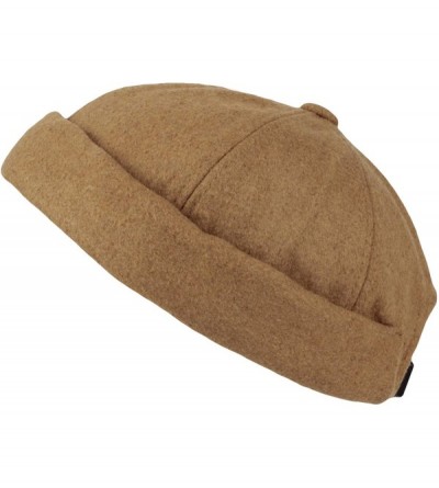 Skullies & Beanies Brimless Wool Watch Cap Docker Hat Harbour Adjustable YT51232 - Beige - C518ZA73RDL $24.90