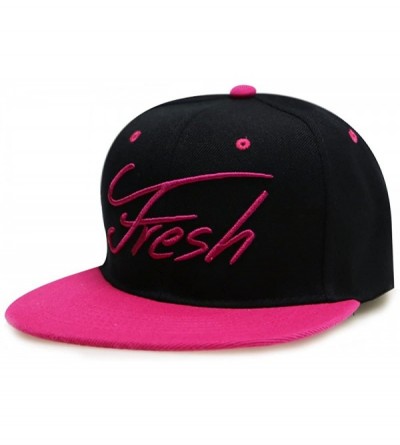 Baseball Caps Fresh Summer Snapback Hats - Black/Fuschia - CA11YREVY93 $27.19