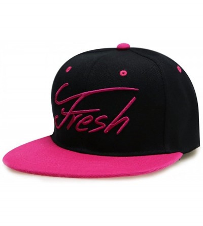 Baseball Caps Fresh Summer Snapback Hats - Black/Fuschia - CA11YREVY93 $11.96