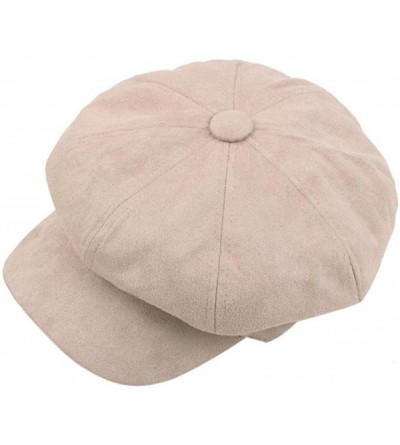 Berets newsboy Hat Octagonal Winter Beret Hat For Women - Beige - CH188Y9XCEC $8.69