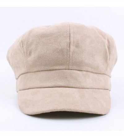 Berets newsboy Hat Octagonal Winter Beret Hat For Women - Beige - CH188Y9XCEC $8.69