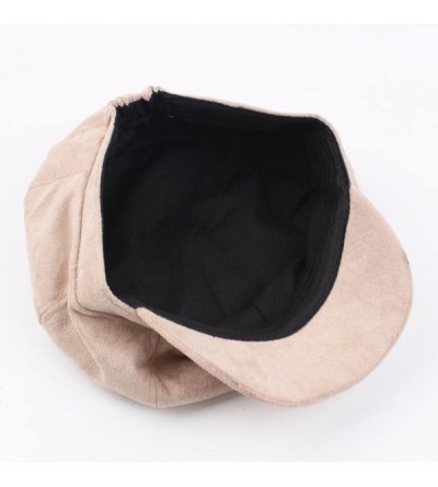 Berets newsboy Hat Octagonal Winter Beret Hat For Women - Beige - CH188Y9XCEC $8.69