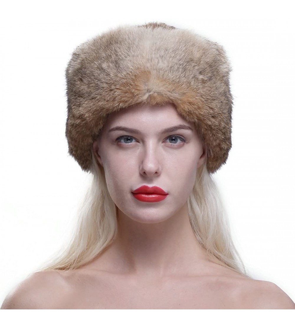 Bomber Hats Genuine Rabbit Fur Davy Crockett Hat Coonskin Cap with Raccoon Tail - Brown - CC12NFIPAYM $35.30