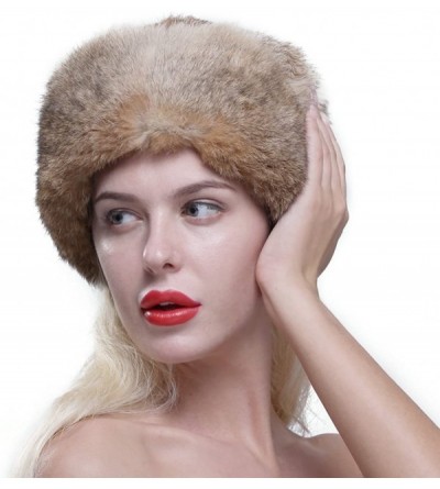 Bomber Hats Genuine Rabbit Fur Davy Crockett Hat Coonskin Cap with Raccoon Tail - Brown - CC12NFIPAYM $35.30