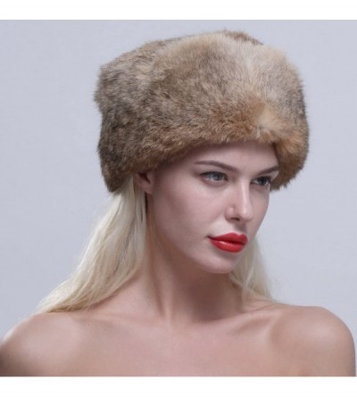 Bomber Hats Genuine Rabbit Fur Davy Crockett Hat Coonskin Cap with Raccoon Tail - Brown - CC12NFIPAYM $35.30