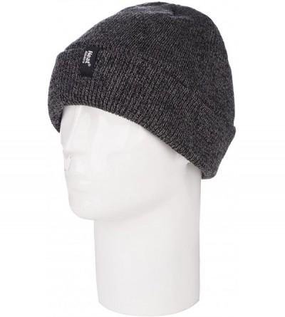 Skullies & Beanies Mens Fleece Lined Thermal Turn Over Cuff Winter Hat One Size - Charcoal - CL12N6F3RJO $16.25