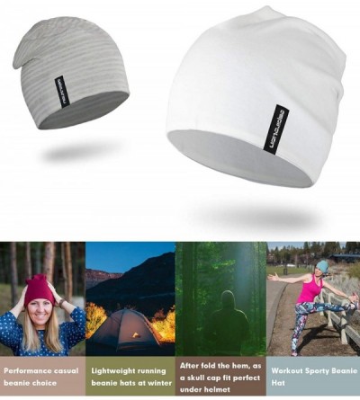 Skullies & Beanies Multifunctional Lightweight Beanies Running - Off-white Stone - CI193269680 $9.63