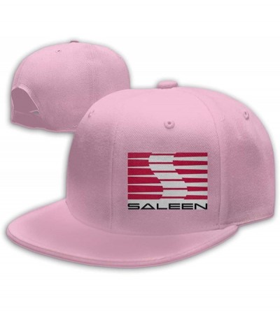 Baseball Caps Mens Saleen Logo Cotton Baseball Snapback Hats Adjustable Six Panel Caps - Pink - CP18WXQNE4H $27.71