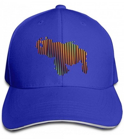 Baseball Caps Colored Venezuela Map Baseball Cap Unisex Sports Adjustable Dad Ball Hat - Blue - CR196SXQ9RQ $12.93