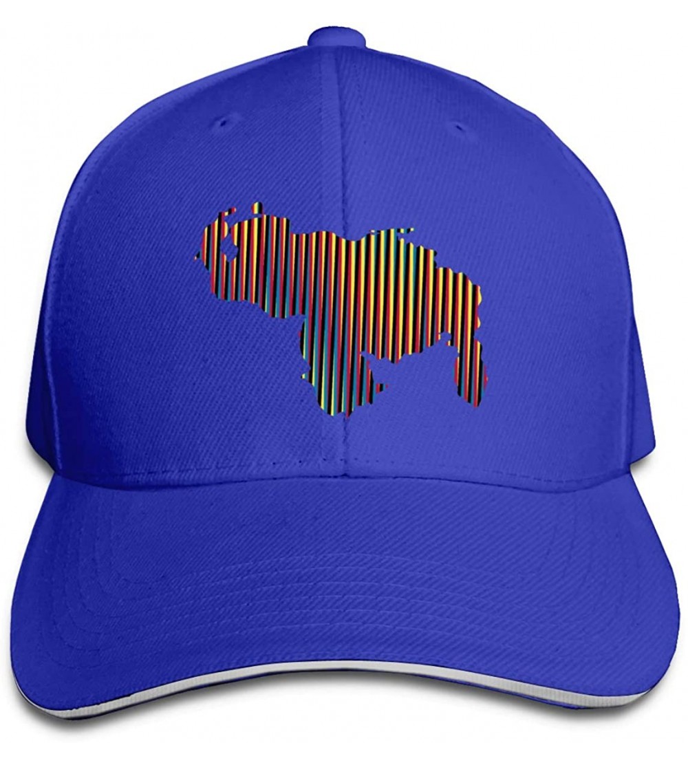 Baseball Caps Colored Venezuela Map Baseball Cap Unisex Sports Adjustable Dad Ball Hat - Blue - CR196SXQ9RQ $12.93