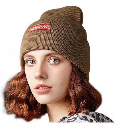 Skullies & Beanies 50% Wool Short Knit Fisherman Beanie for Men Women Winter Cuffed Hats - 6-khaki - CE18Z35O2RU $6.80