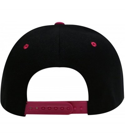 Baseball Caps Fresh Summer Snapback Hats - Black/Fuschia - CA11YREVY93 $11.96