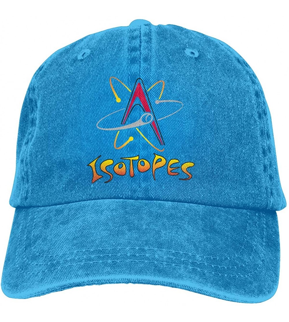 Baseball Caps Unisex Baseball Cap Albuquerque Isotopes Retro Washed Dyed Cotton Adjustable Denim Cap - Blue - CB18Y4T5UL3 $22.57