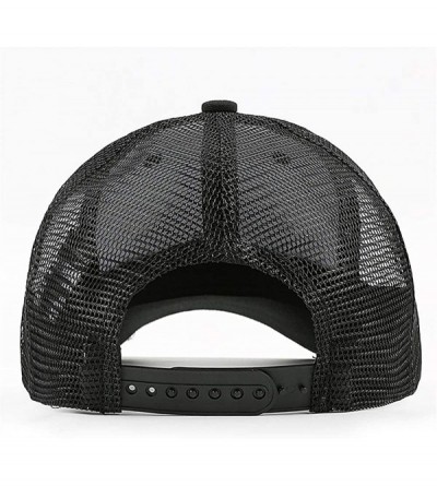 Baseball Caps All Cotton Golf Cap Classic Snapback Printed Mesh Hats - Black-103 - CD18UMKLTZ4 $17.38