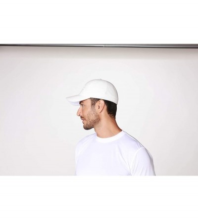 Baseball Caps UPF 50+ Baseball Cap - Stretch to Fit- Bendable Brim- Seamless - White/Black - CY1969CNS7U $11.60