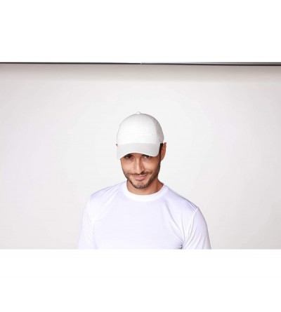 Baseball Caps UPF 50+ Baseball Cap - Stretch to Fit- Bendable Brim- Seamless - White/Black - CY1969CNS7U $11.60