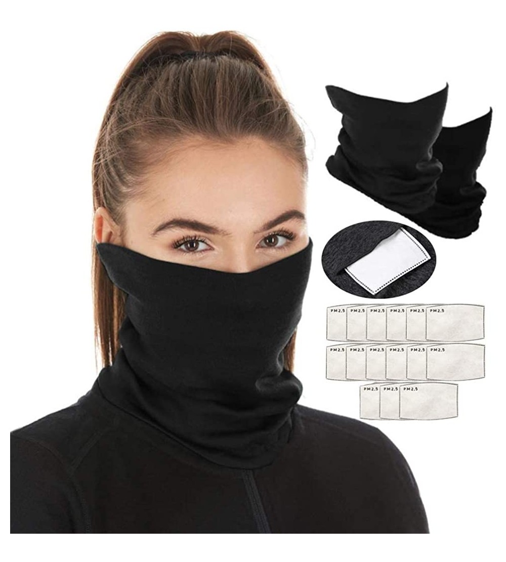 Balaclavas Scarf Bandanas Neck Gaiter Multi-Purpose Balaclava Headwear for Outdoor Sports - Black - CV198CHI5ZH $21.77