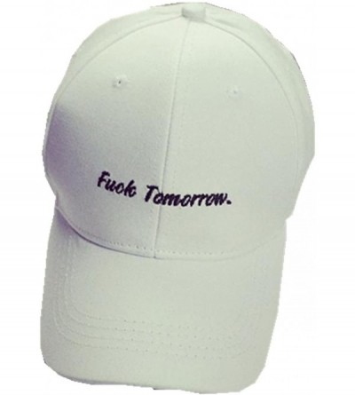 Baseball Caps Men Women Peaked Hat HipHop Curved Strapback Snapback Baseball Cap adjustable - White - C212LY376C3 $6.57